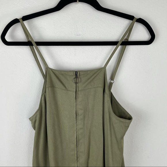 Soho New York Company Olive Green Rayon Jumpsuit M - Picture 3 of 16